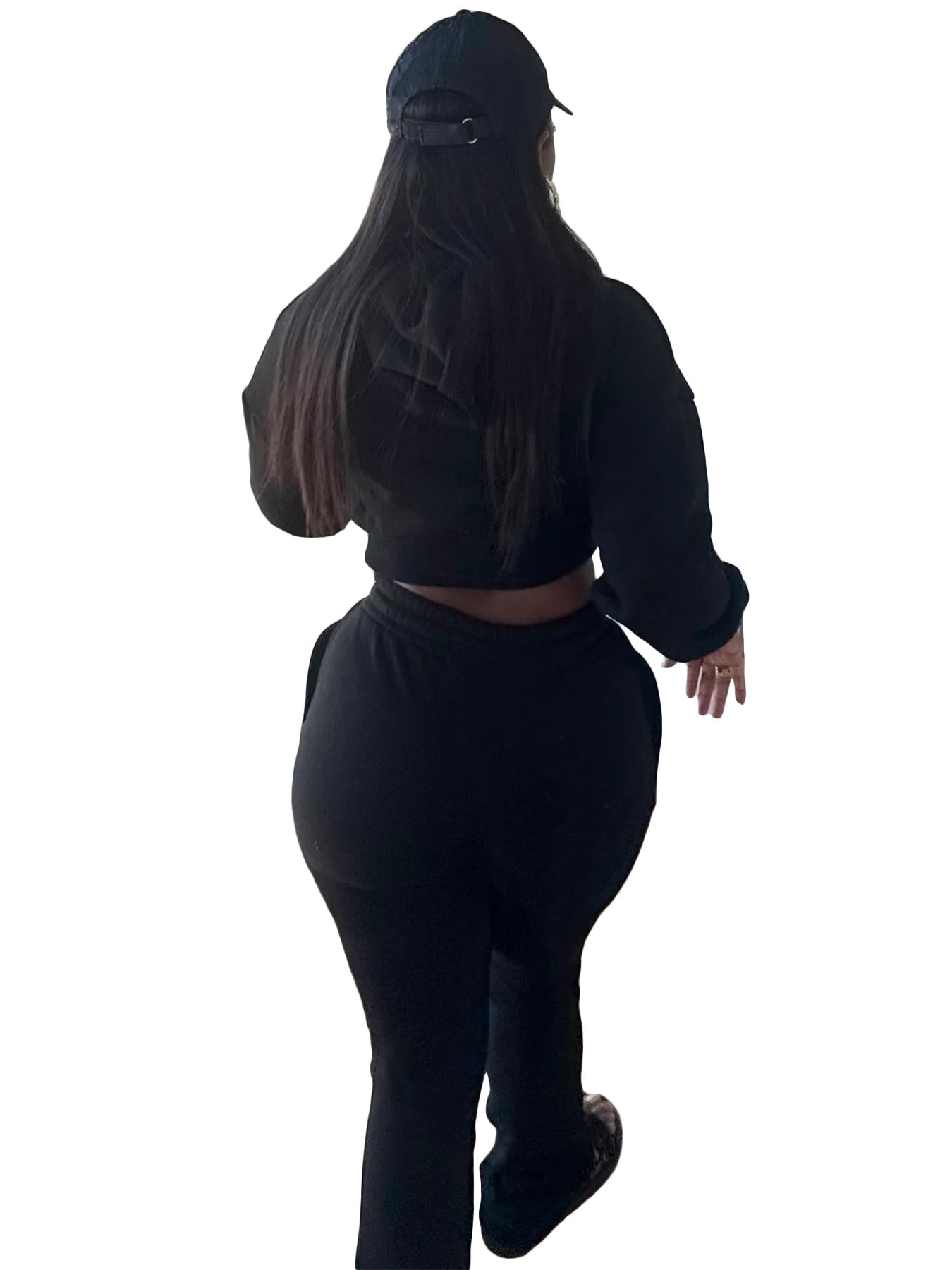 Women Hoodies and Bell Bottom Pants Two-Piece Set 23