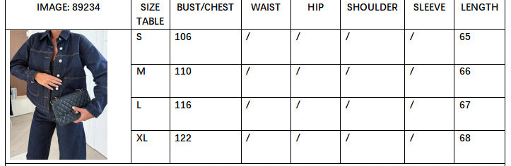 Women Casual Washed Blue Denim Jacket 7