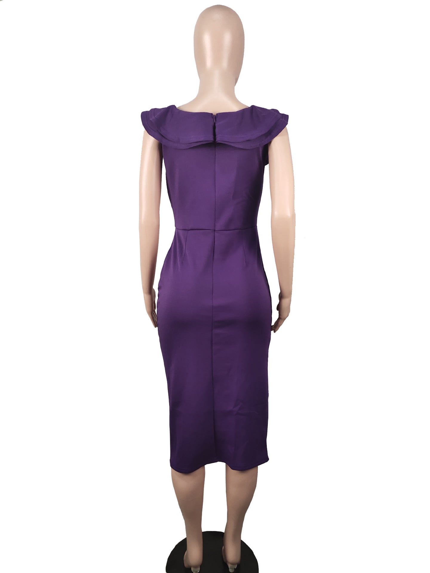 Women's Summer Solid Color Short Sleeve Dress 12