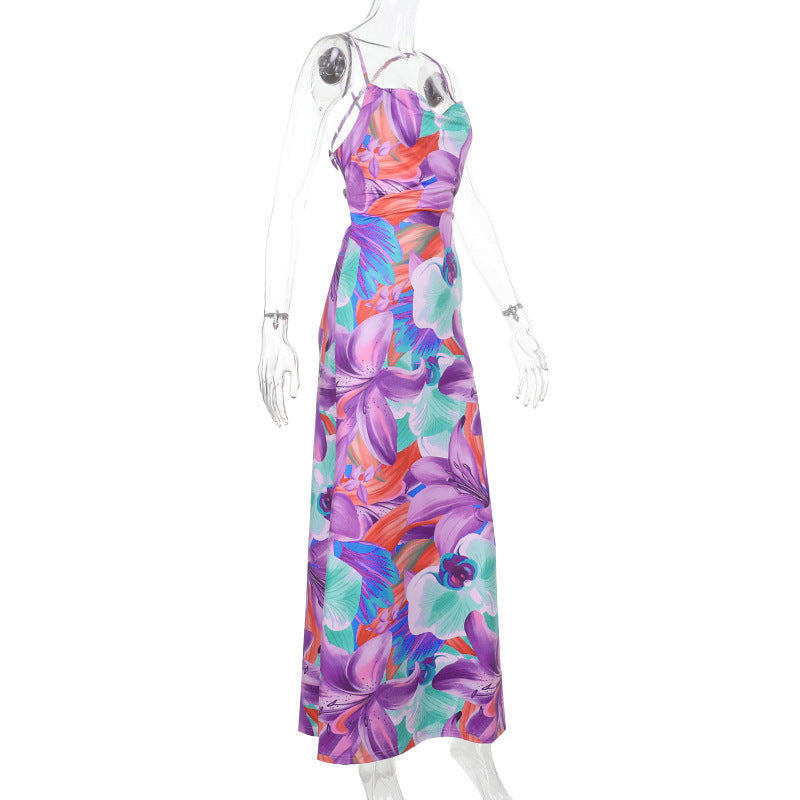 Women's summer sexy sleeveless printed dress 5