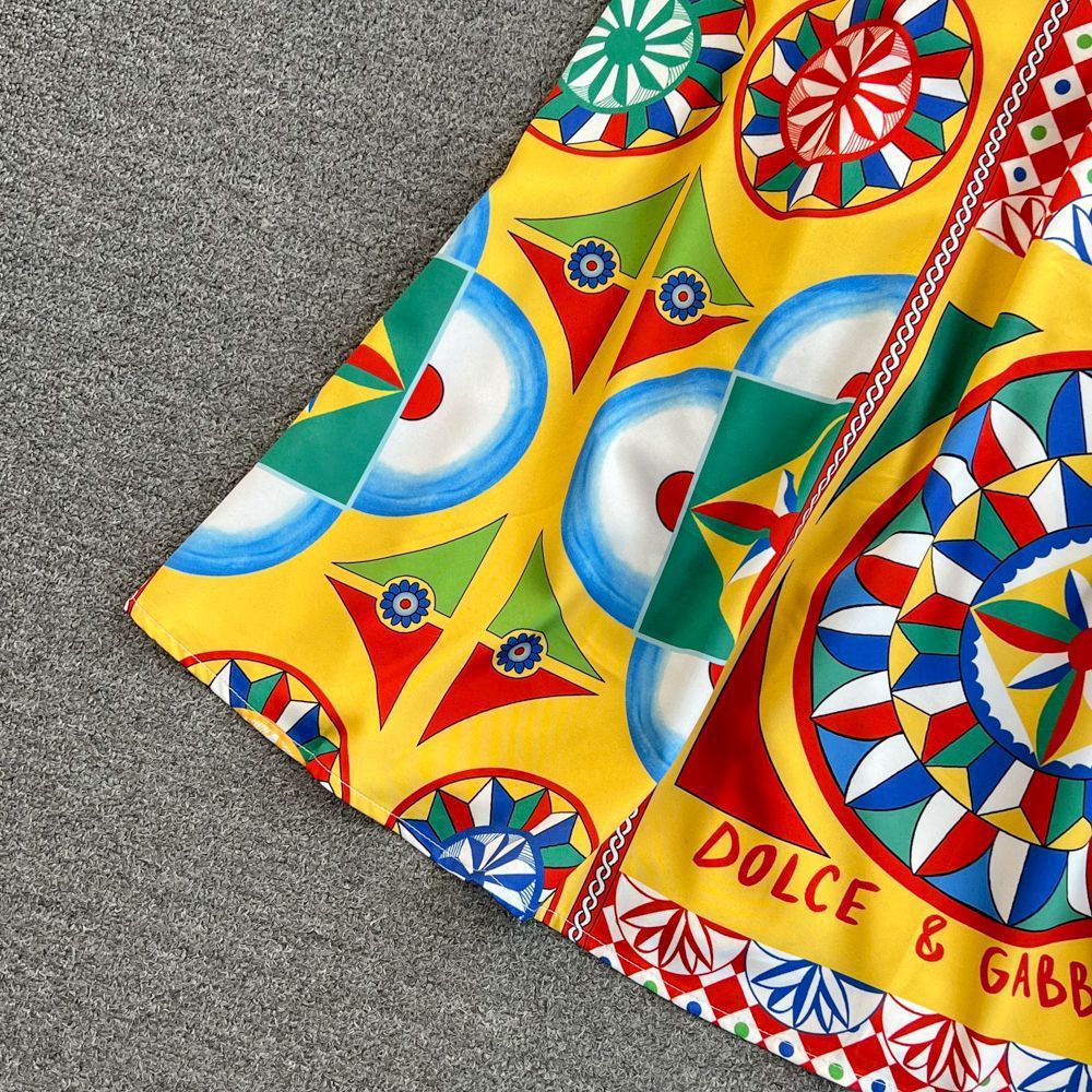 Women Vintage Baroque Strapless Beach Holidays Print Dress 16