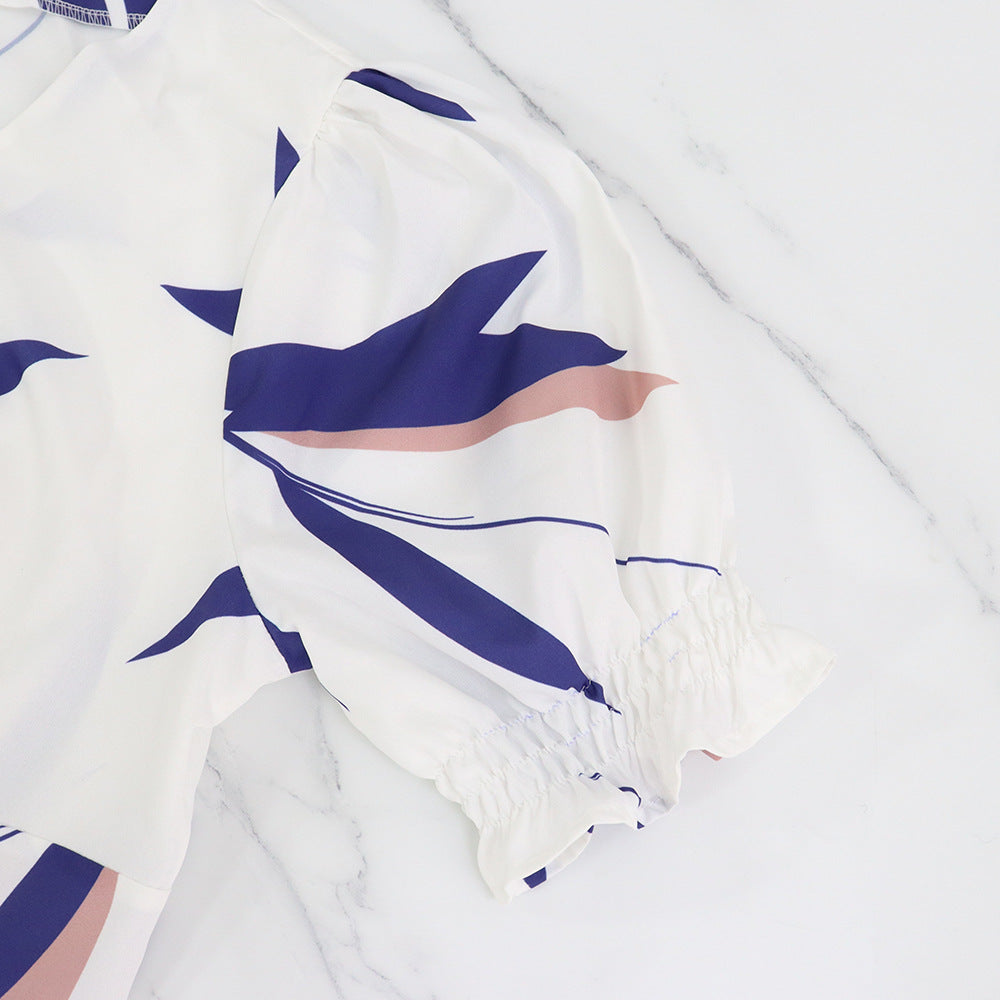 Chic V Neck Short Sleeve Slim High Waist Button Long Dress 8