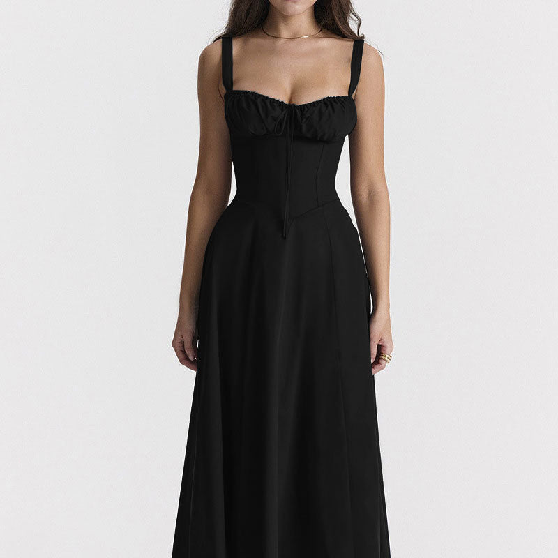 Women French summer elegant Strap Dress 10