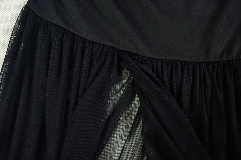 Women Solid Pleated Irregular One-Shoulder Slash Shoulder Slit Dress 12