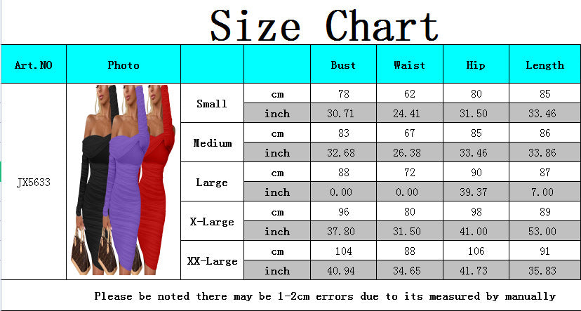 Sexy Fashion Solid Color Off Shoulder Women's Dress 12