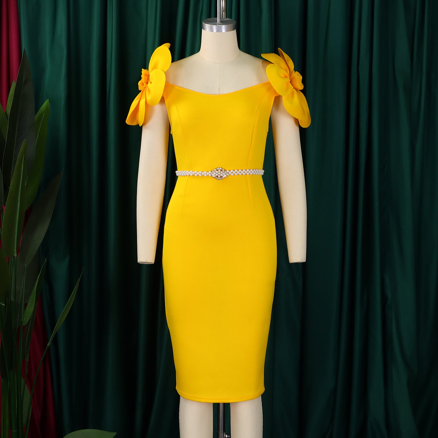 Floral Elegant Off Shoulder Formal Party Dress 24