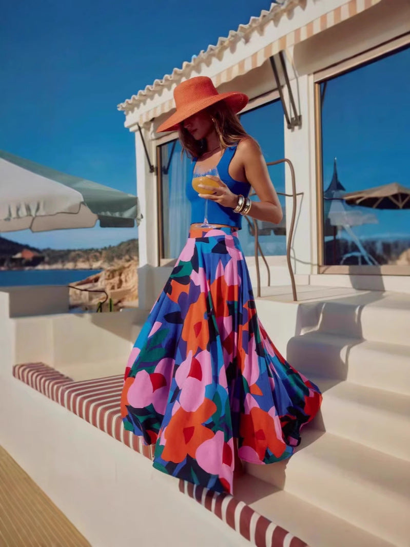 Women Bohemian Print Holidays Skirt 7