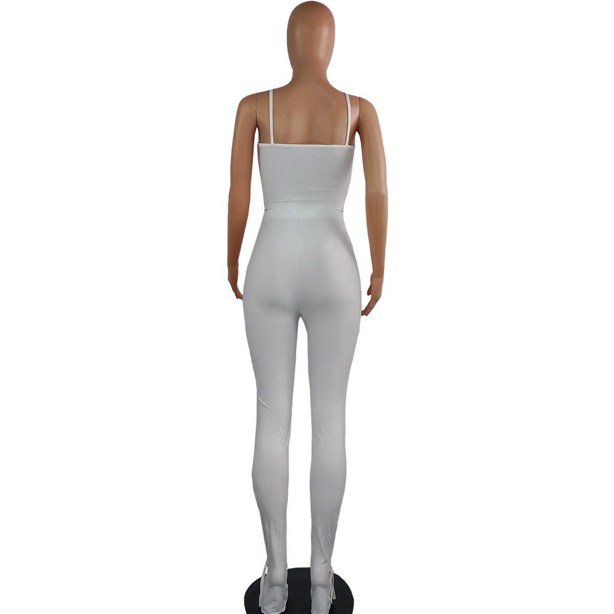 Women Suspenders Sexy Buttocks Lace-Up Crop Top and Pant Two-Piece Set 11