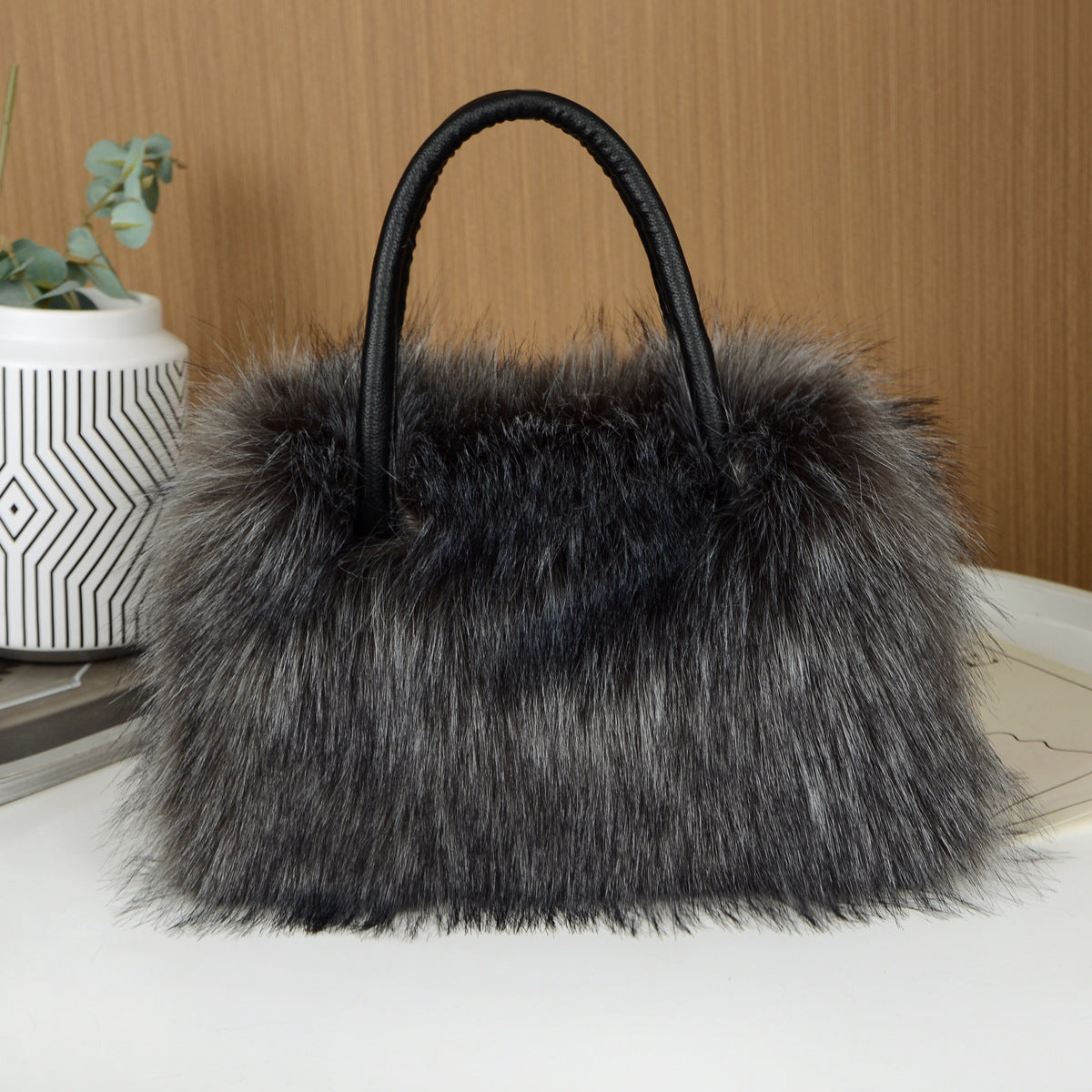 Fur Plush Bag Fashion Portable Shoulder Imitation Fur Bag 8