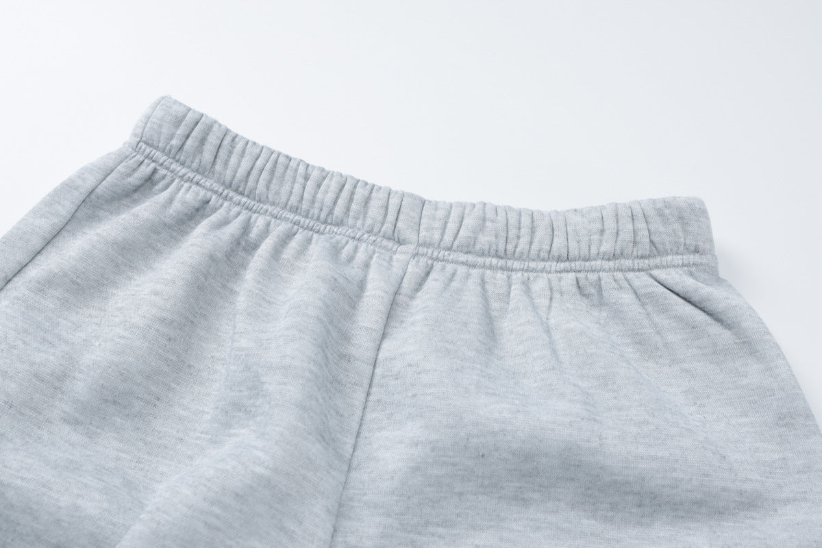 Letter Printed Autumn Winter Women's Long Sleeve Round Neck Top Shorts Fashion Casual Two Piece Set 15