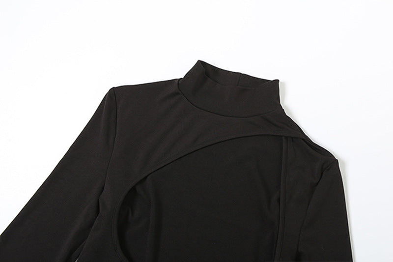 Women Autumn Hollow-Neck Long-Sleeved Top and Pants Two-Piece Set 11