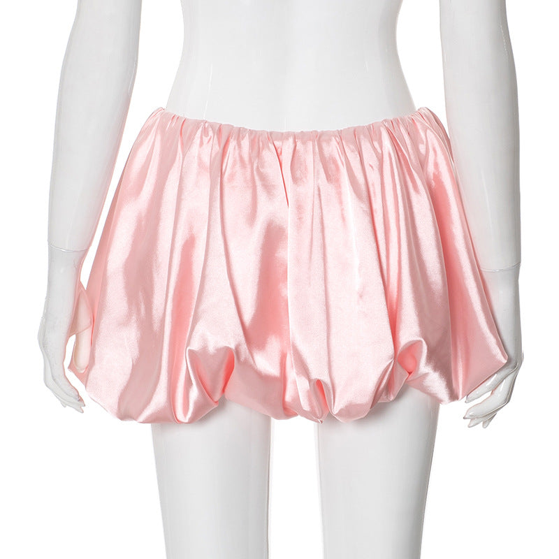 Women Summer Solid Pleated Mini Skirt 13