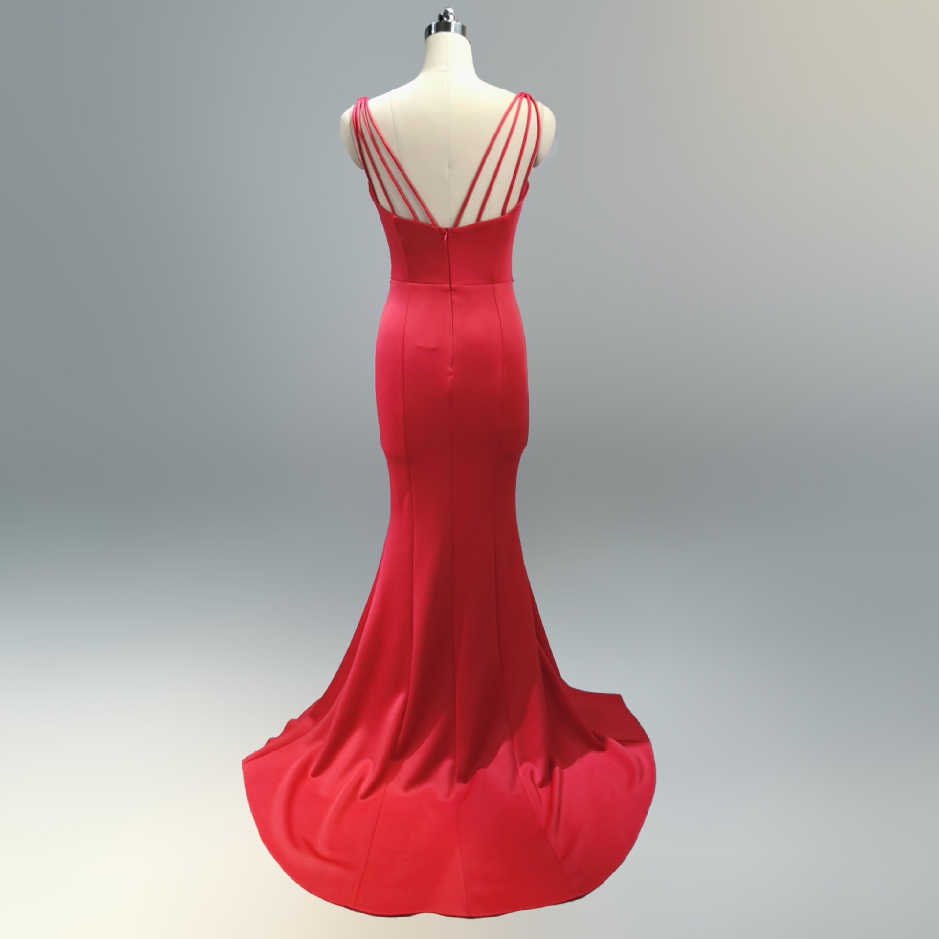 Ladies Summer Sexy V Neck Mermaid Evening Dress 27