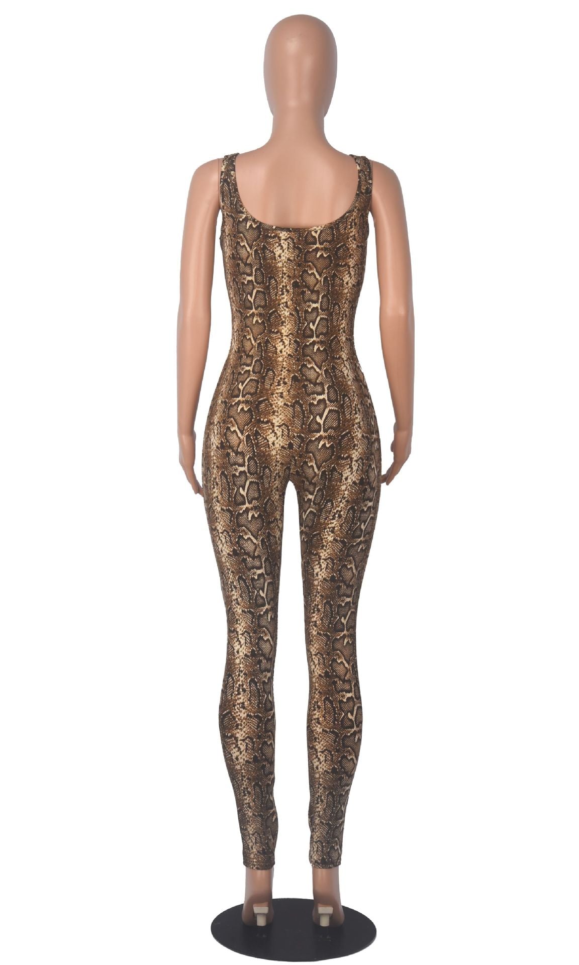 U-Neck Print Jumpsuit Women's Fashion Nightclub Wear 16