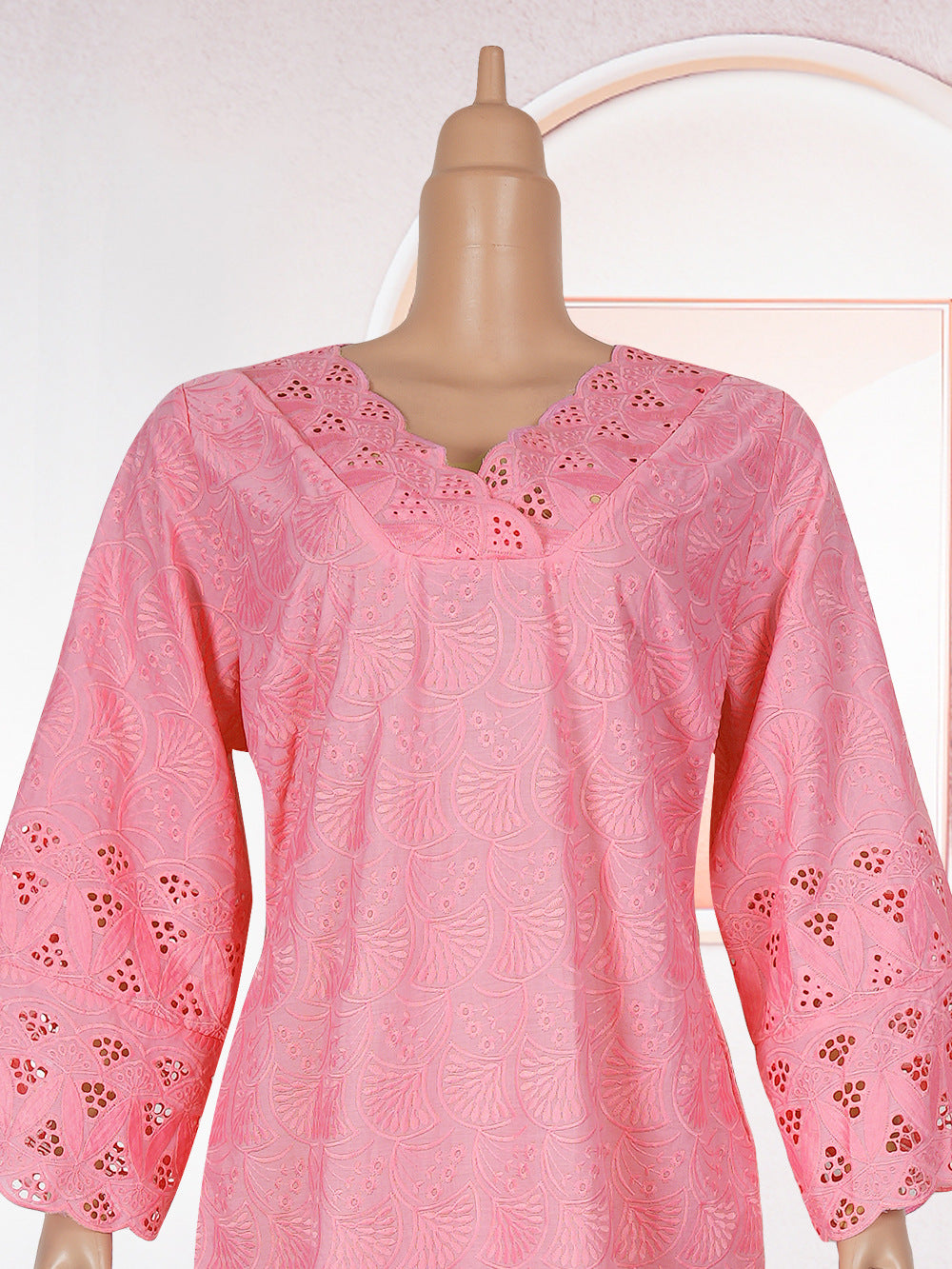 Plus Size African Women Patchwork Lace Dress 8