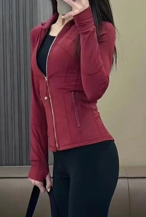 Slim Yoga Wear Sports Casual Fitness Jacket Women's Outdoor Sun Protection Top 30