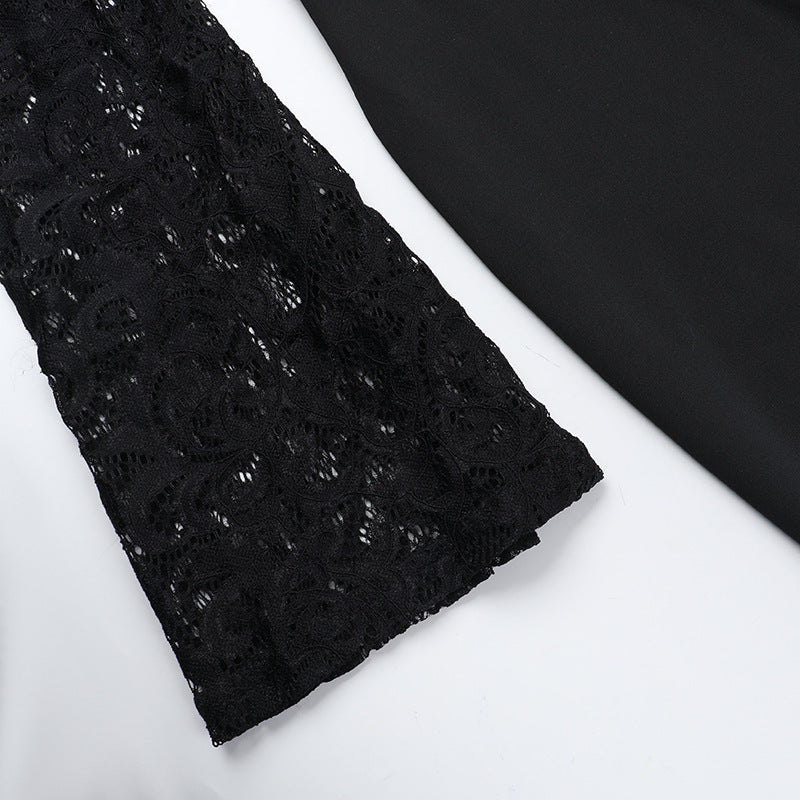 Women Long Sleeve Lace Backless Jumpsuit 15