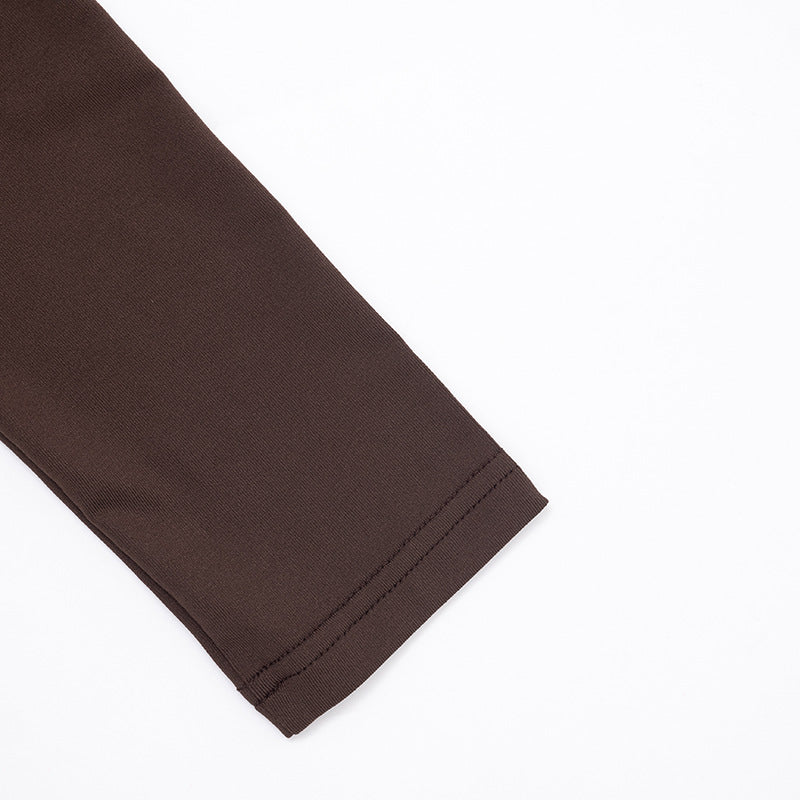 Women's Autumn Off-Shoulder Crop Top & High-Waist Hollow Out Pants Set 14