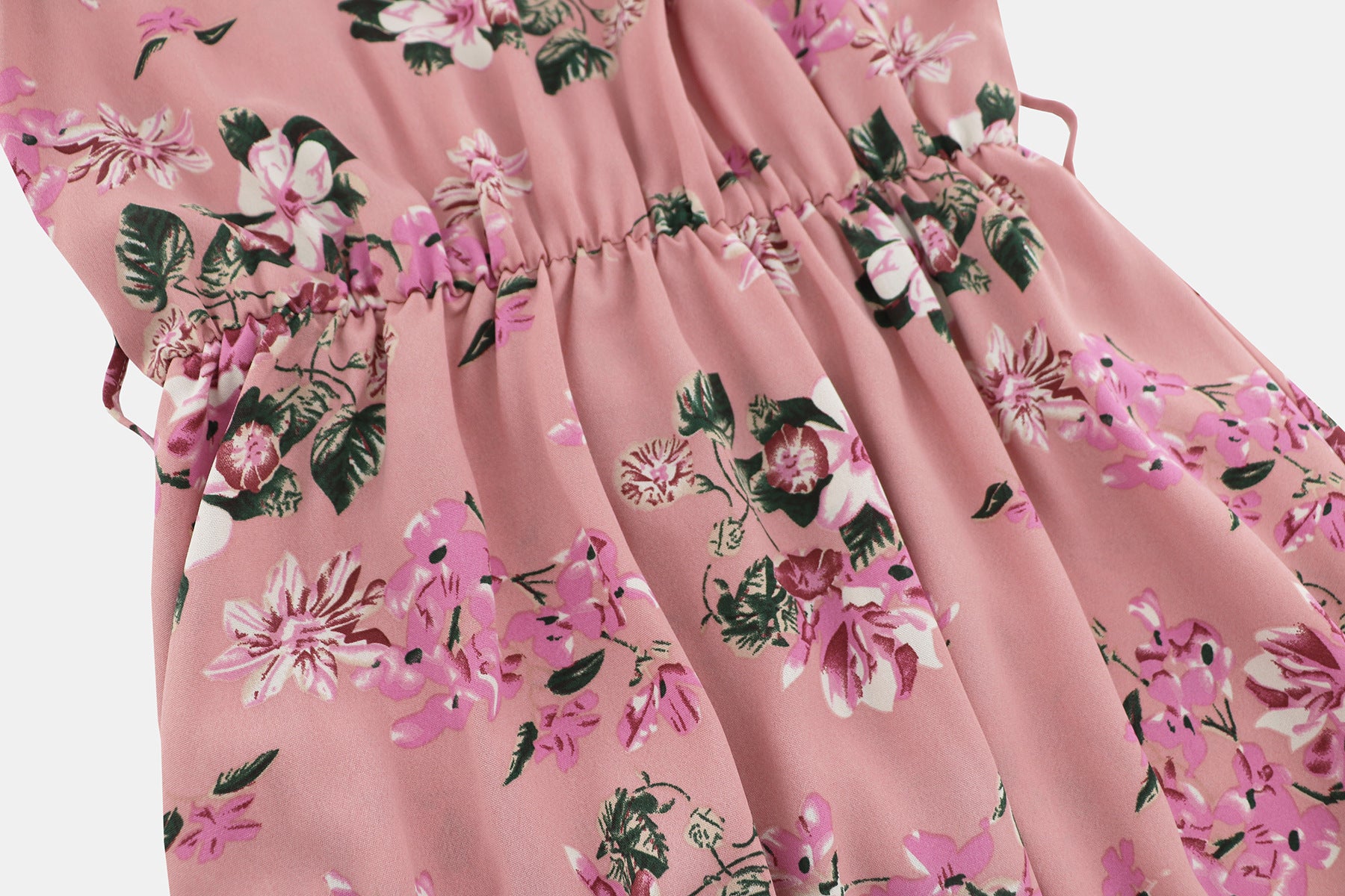 Women Balloon Sleeve Stand Collar Lace Floral Maxi Dress 20