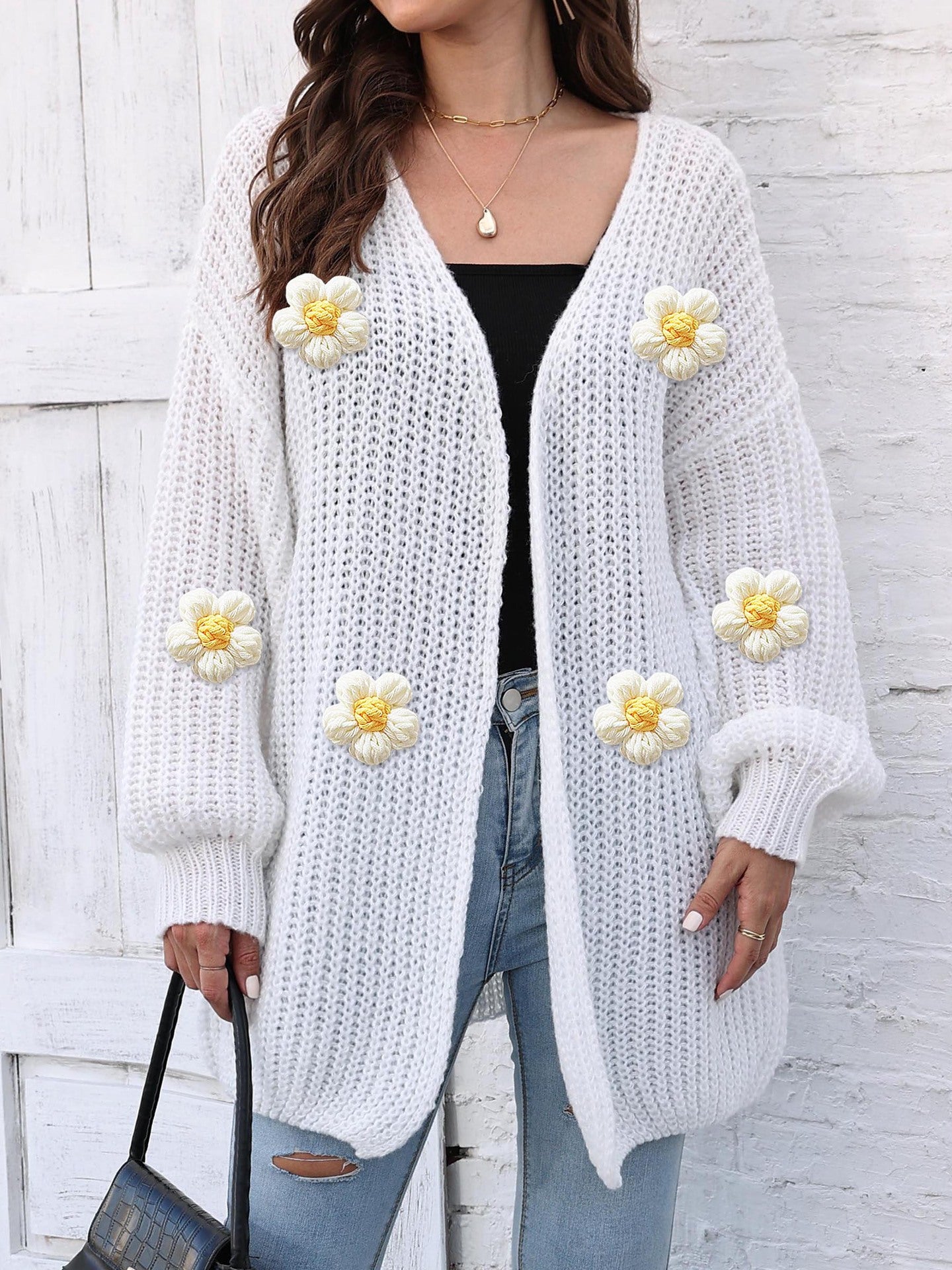 Women's Autumn Winter Knitted Sweater Cardigan Loose Casual Coat 11