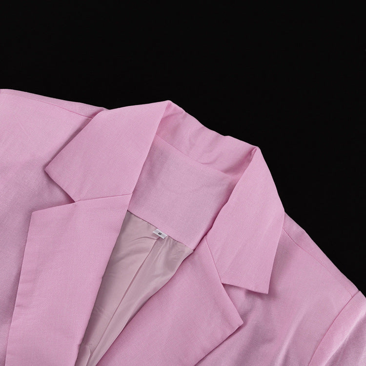 Linen Turn-Down Collar Long-Sleeve Tie-Front Shirt Dress 12