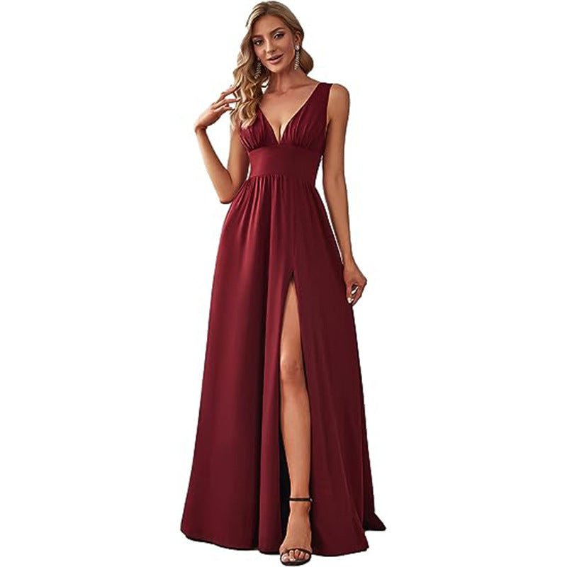 Women Sexy V Neck Party Maxi Evening Dress（Processing time need 3-6 days） 14