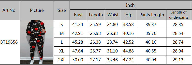 Autumn Women's Fashion Trendy Printed Hoodies Pants Two Piece Tracksuits