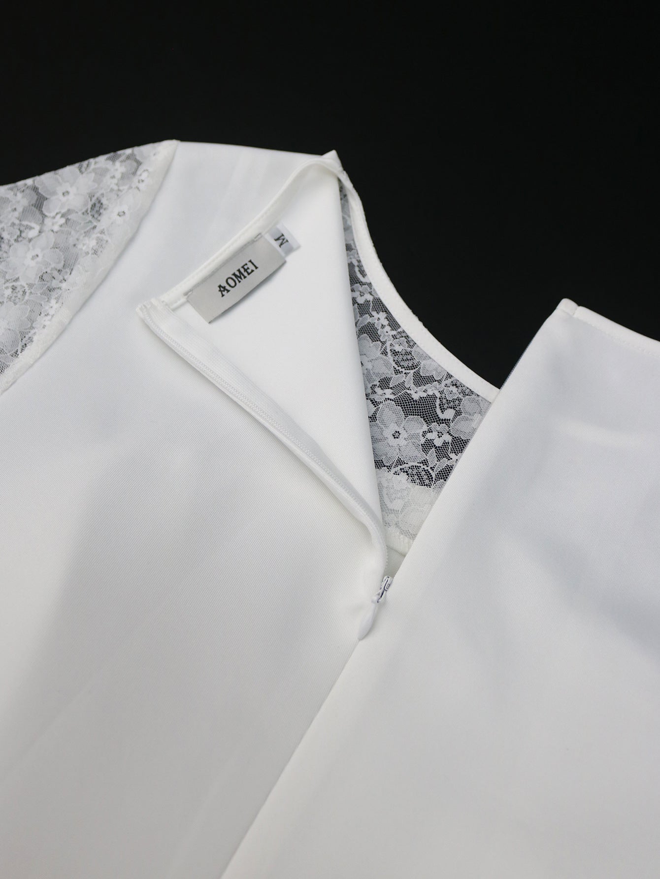 Long-Sleeved Lace Wedding Bow Party Dress 18