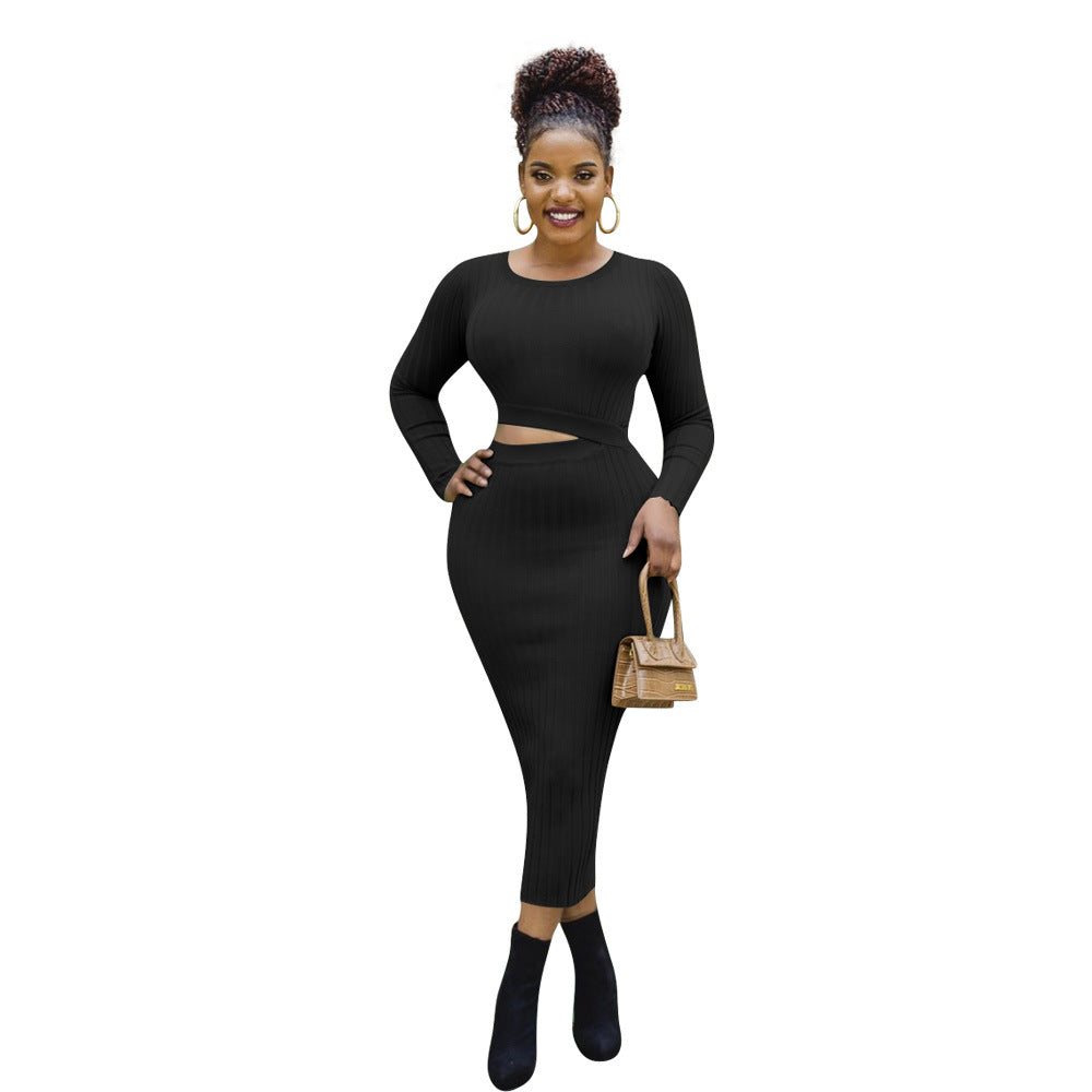 Women Ribbed Solid Dress 5