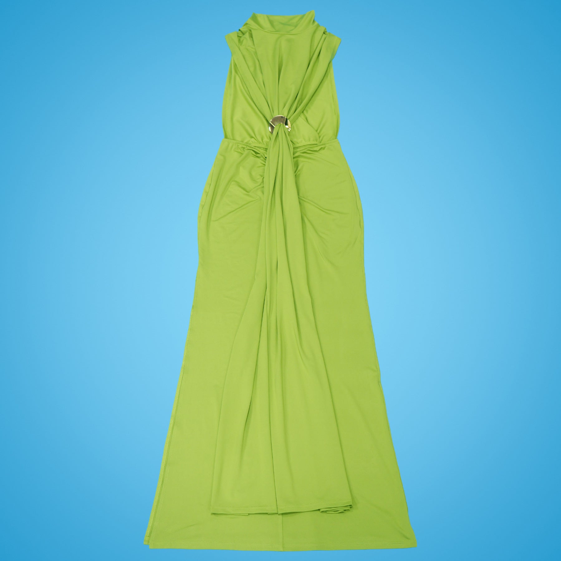 Women's Solid Color Sexy Side Slit Sleeveless Fashion Dress 18