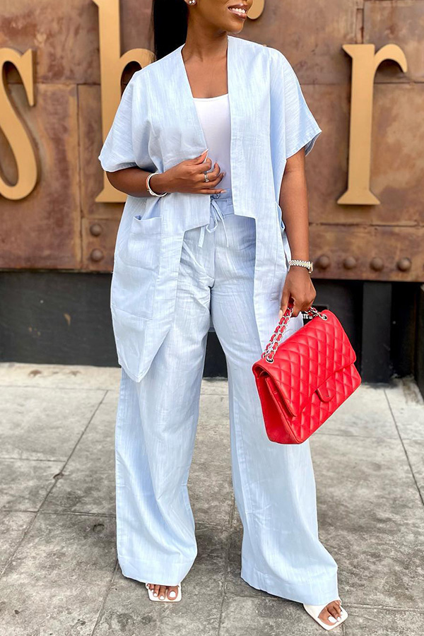 Women's Casual Loose Cardigan Women's Two-Piece Set 11