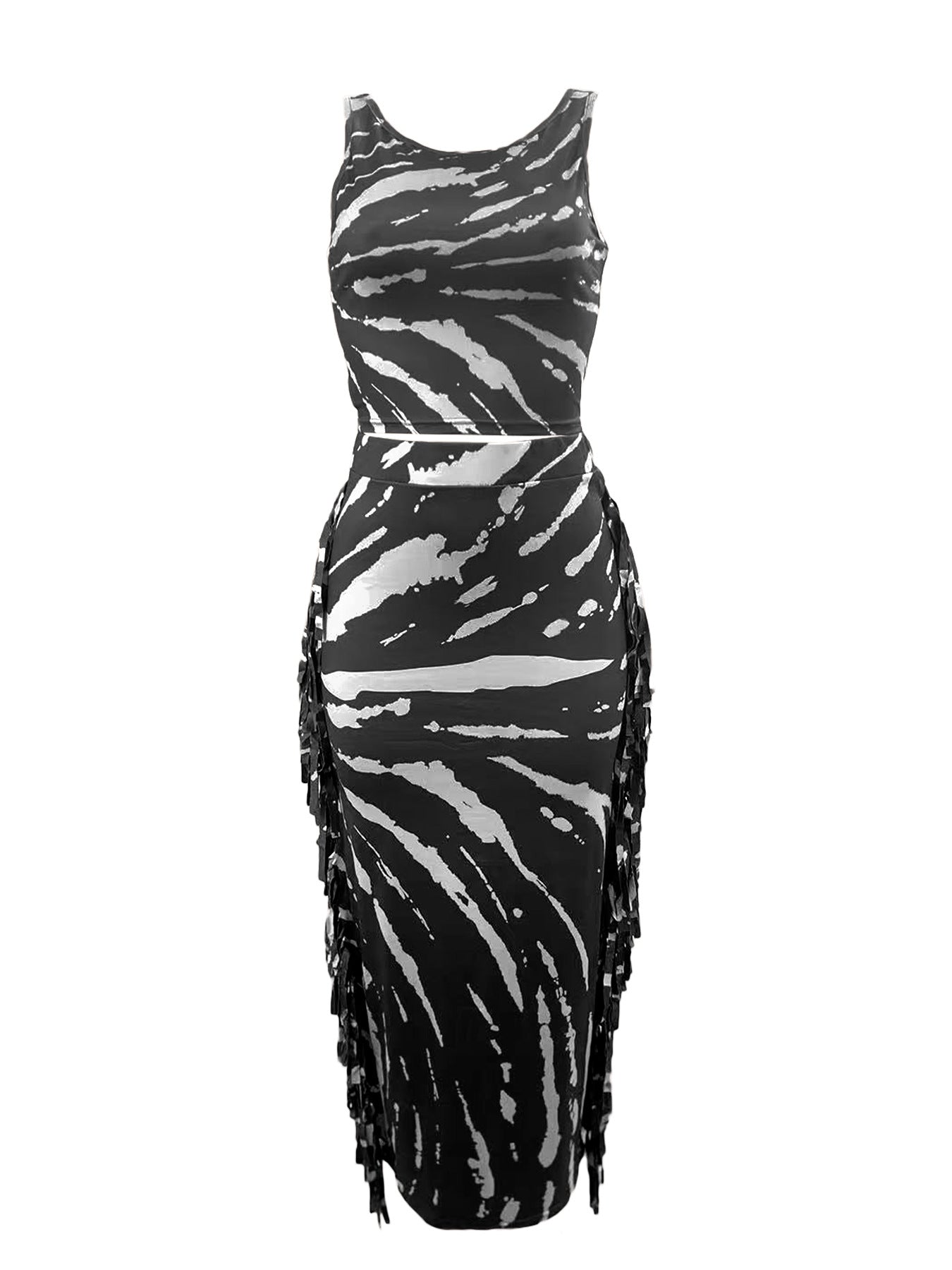 Women Beach Dress Sexy Printed Two-piece Set 13