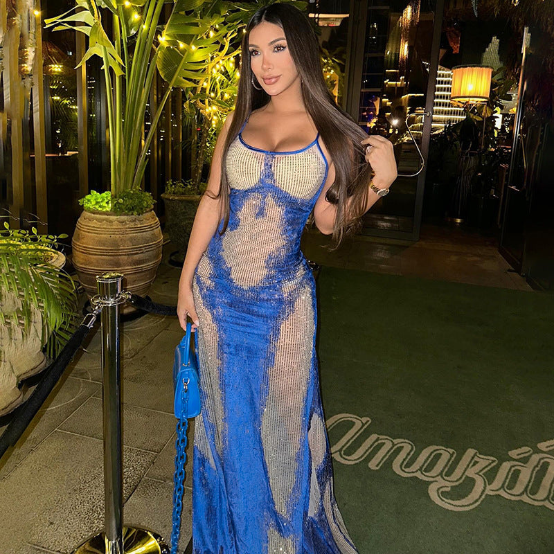 Spring/Summer Women's Sexy Print Straps Dress 4