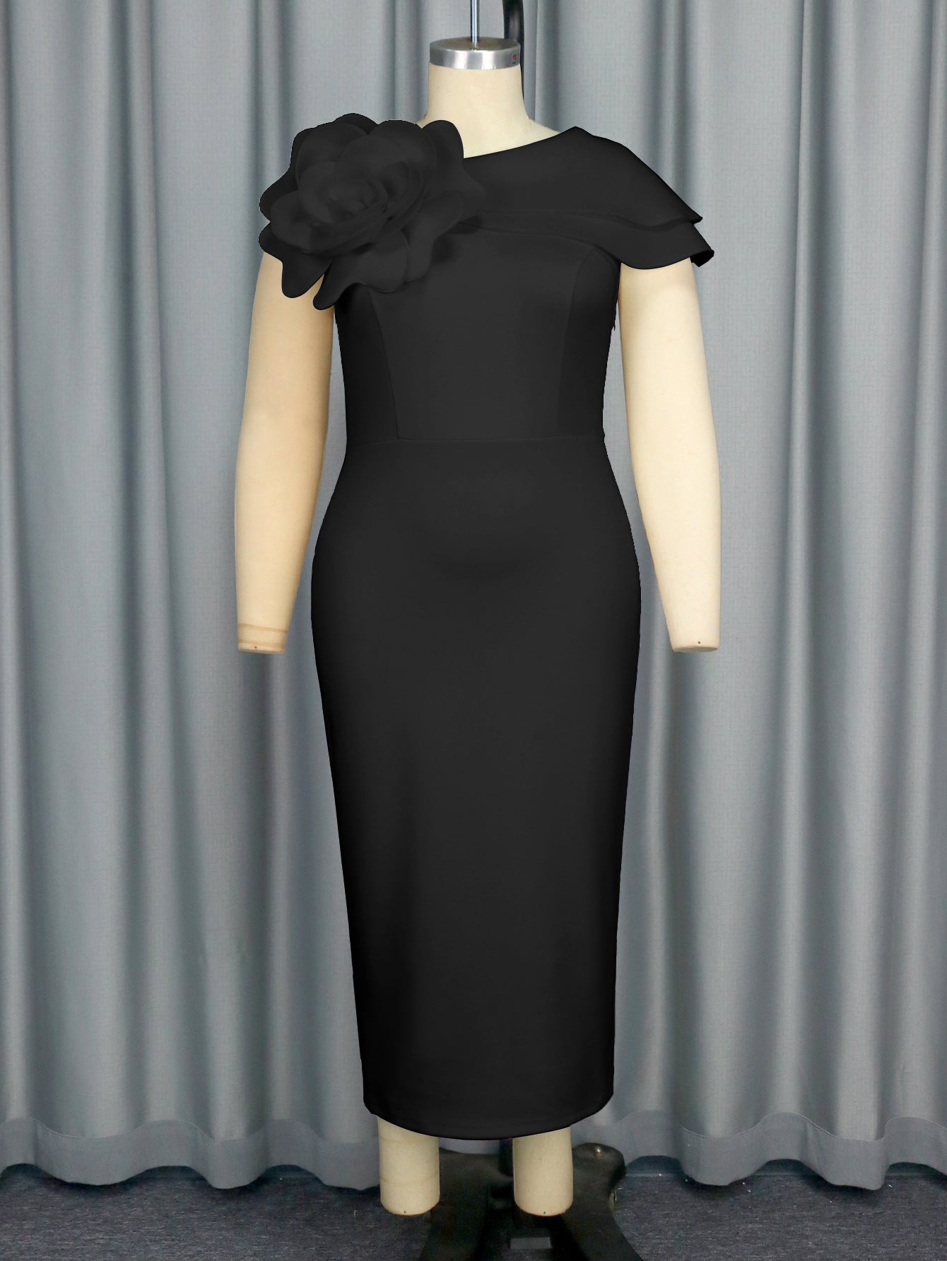 Women Formal Party Round Neck Sleeveless Floral Dress 19