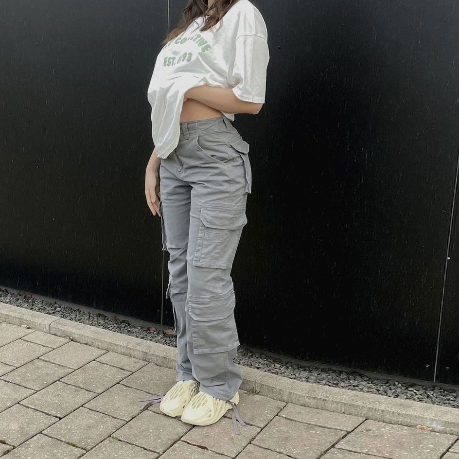 American Street Cargo Pants Women'S Summer Loose Casual Trousers