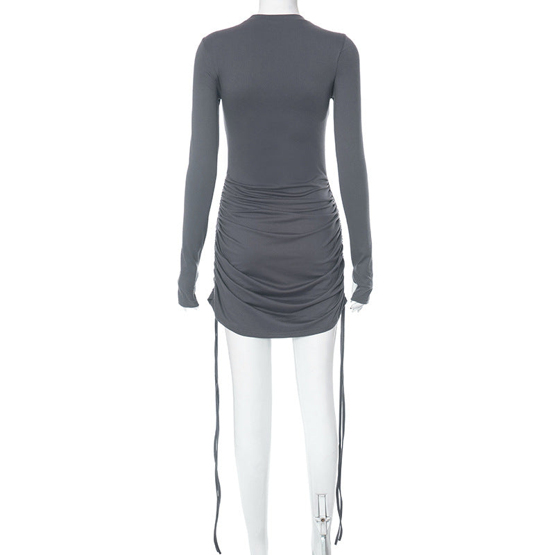 Women's Autumn And Winter Fashionable Long Sleeve Short Dress 16