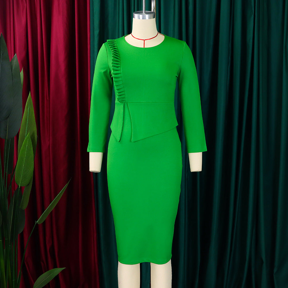 Women's Fall/Winter Chic Elegant Office African Dress 26