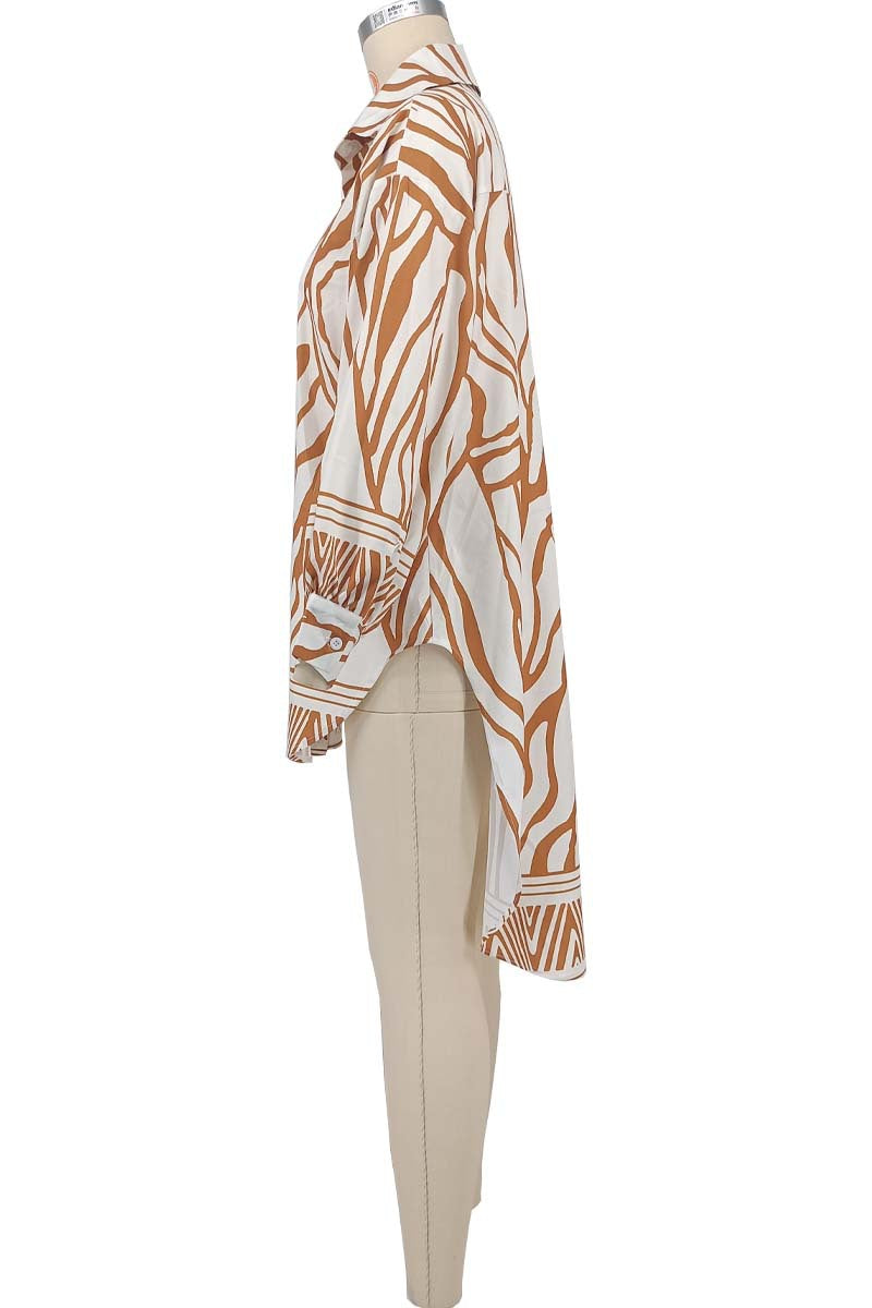 Plus Size Women long-sleeved slit Holidays Casual beach shirt 7