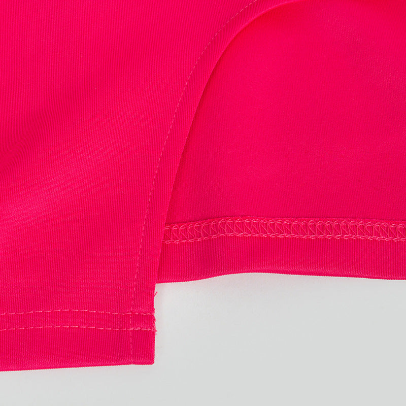 Women Summer Solid Sleeveless Off Shoulder Ruffle Edge Slit Dress 14