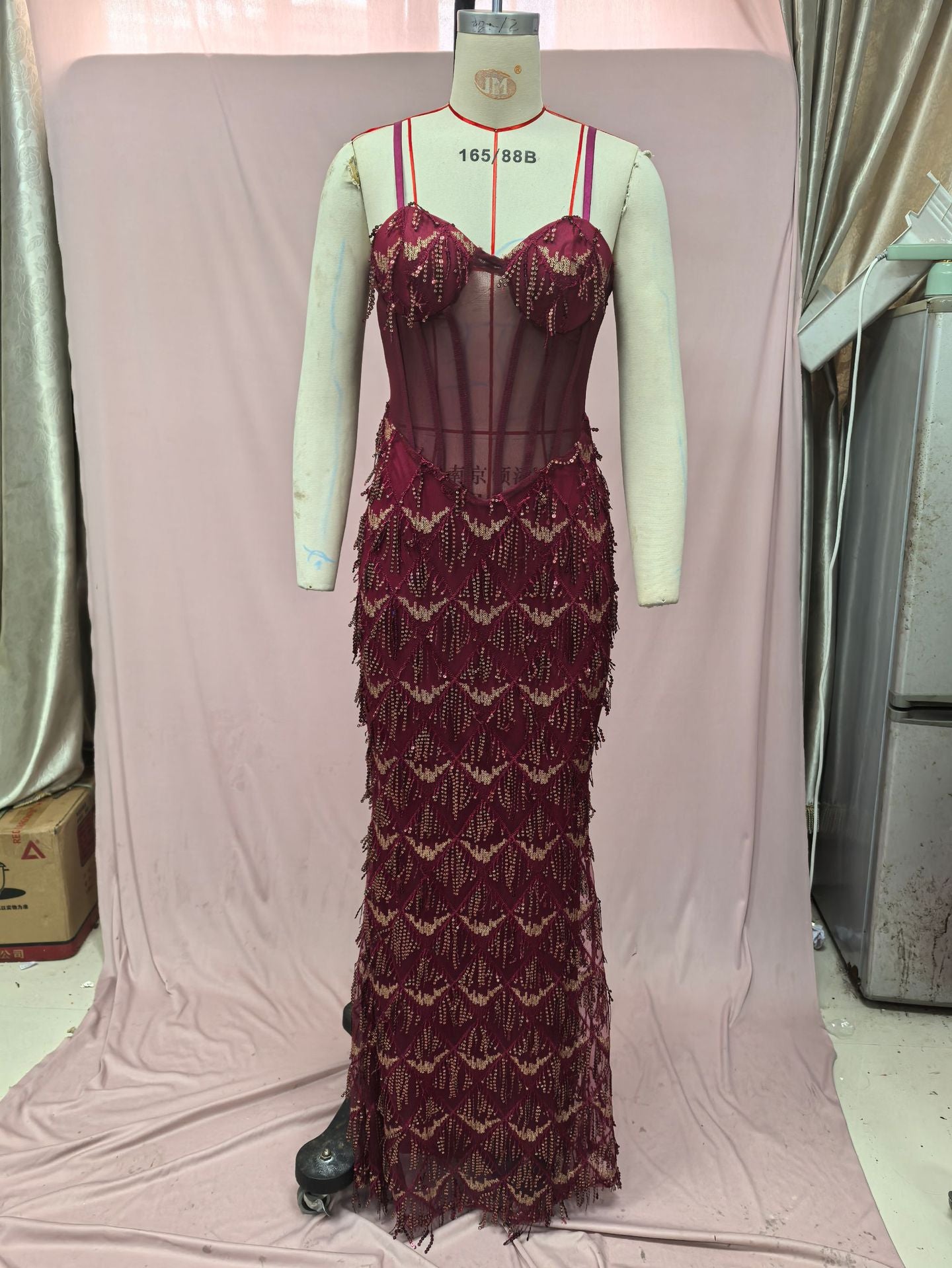 Women Sequin Party Suspender Bodycon Dress 13