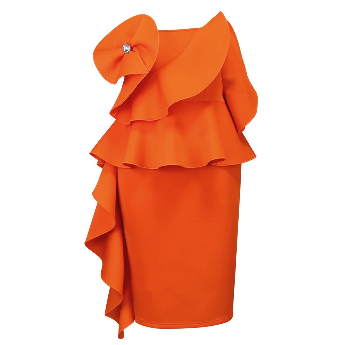 Women Sexy Sleeveless Backless Ruffle Party Dress 6