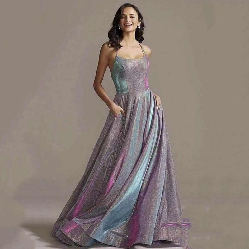 Spring Long Strap Glitter Formal Party Dress -（Processing time need 3-6 days） 10