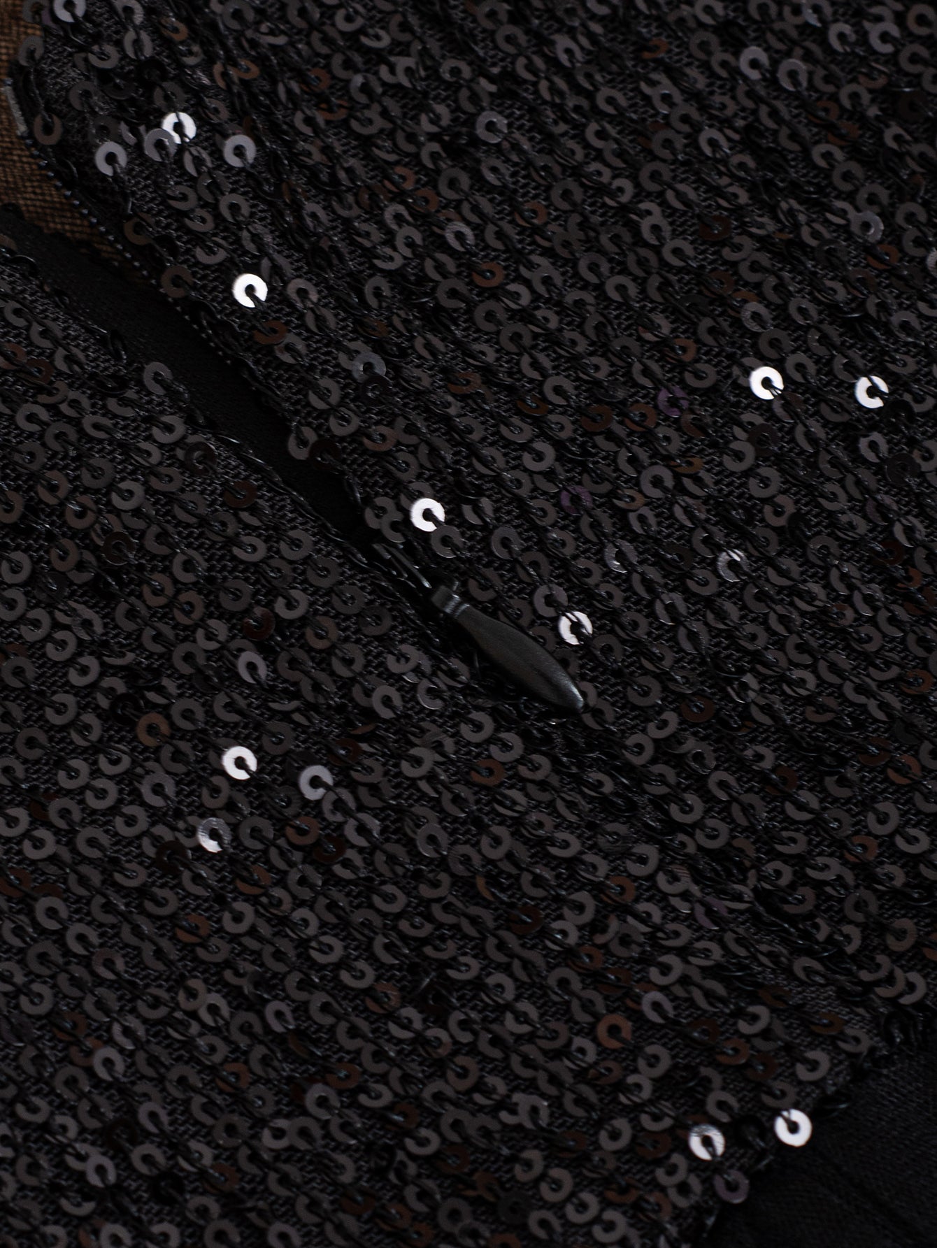 Women Sequin Black Mesh Evening Dress 4