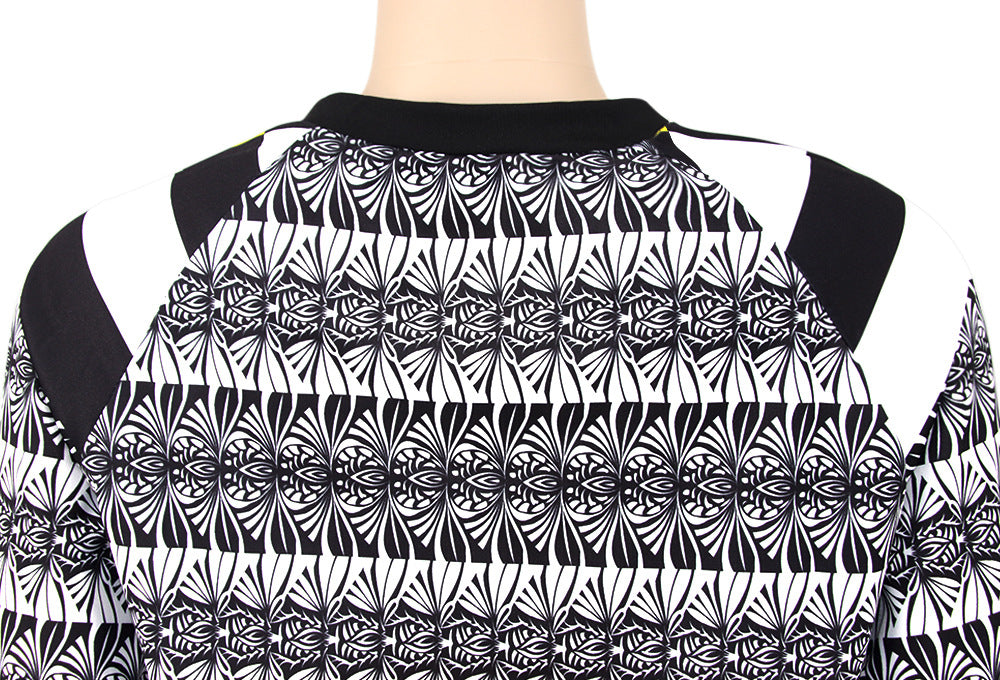 Women Long Sleeve Top and Pants Printed Casual Two-piece Set 12