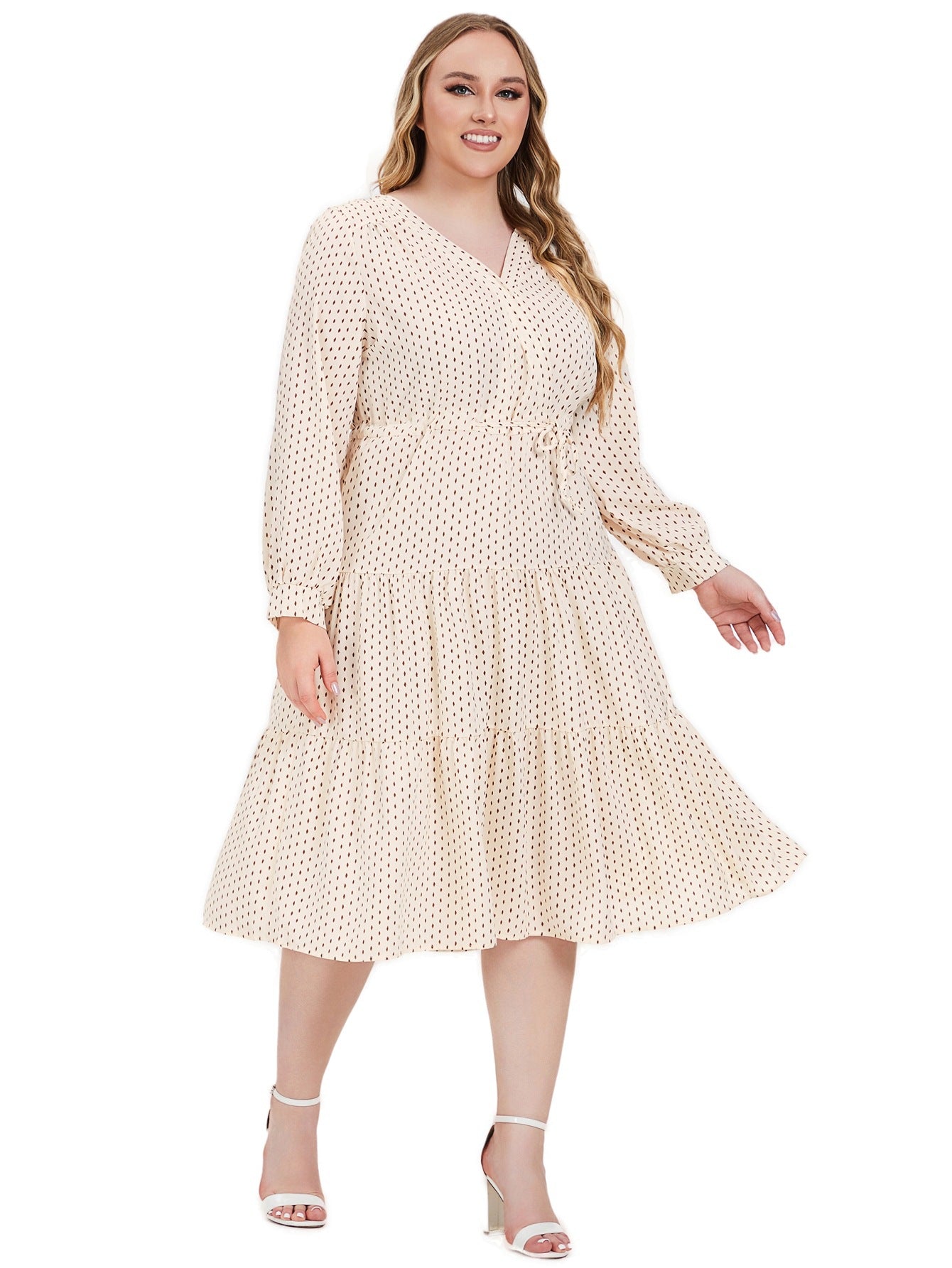 Plus Size Women Autumn Long Sleeve Dress