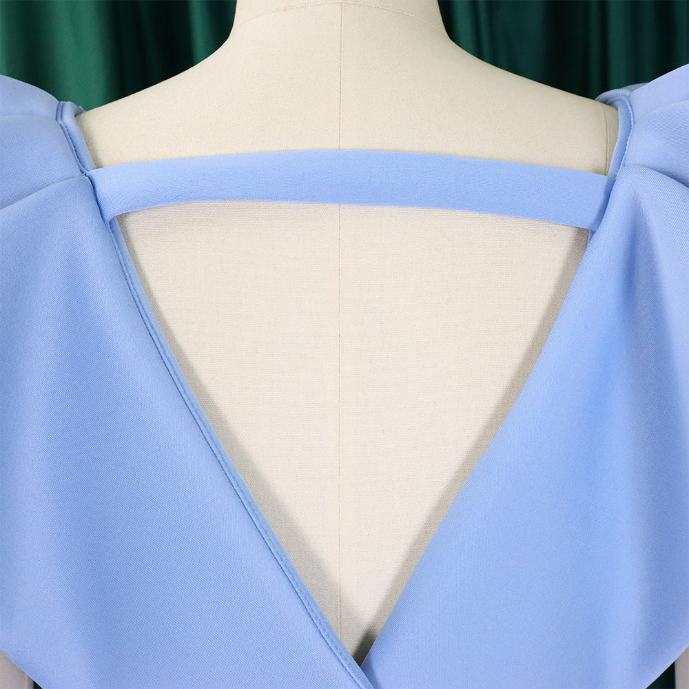 Women's Deep V Neck Sexy Swing Formal Party Dress 13