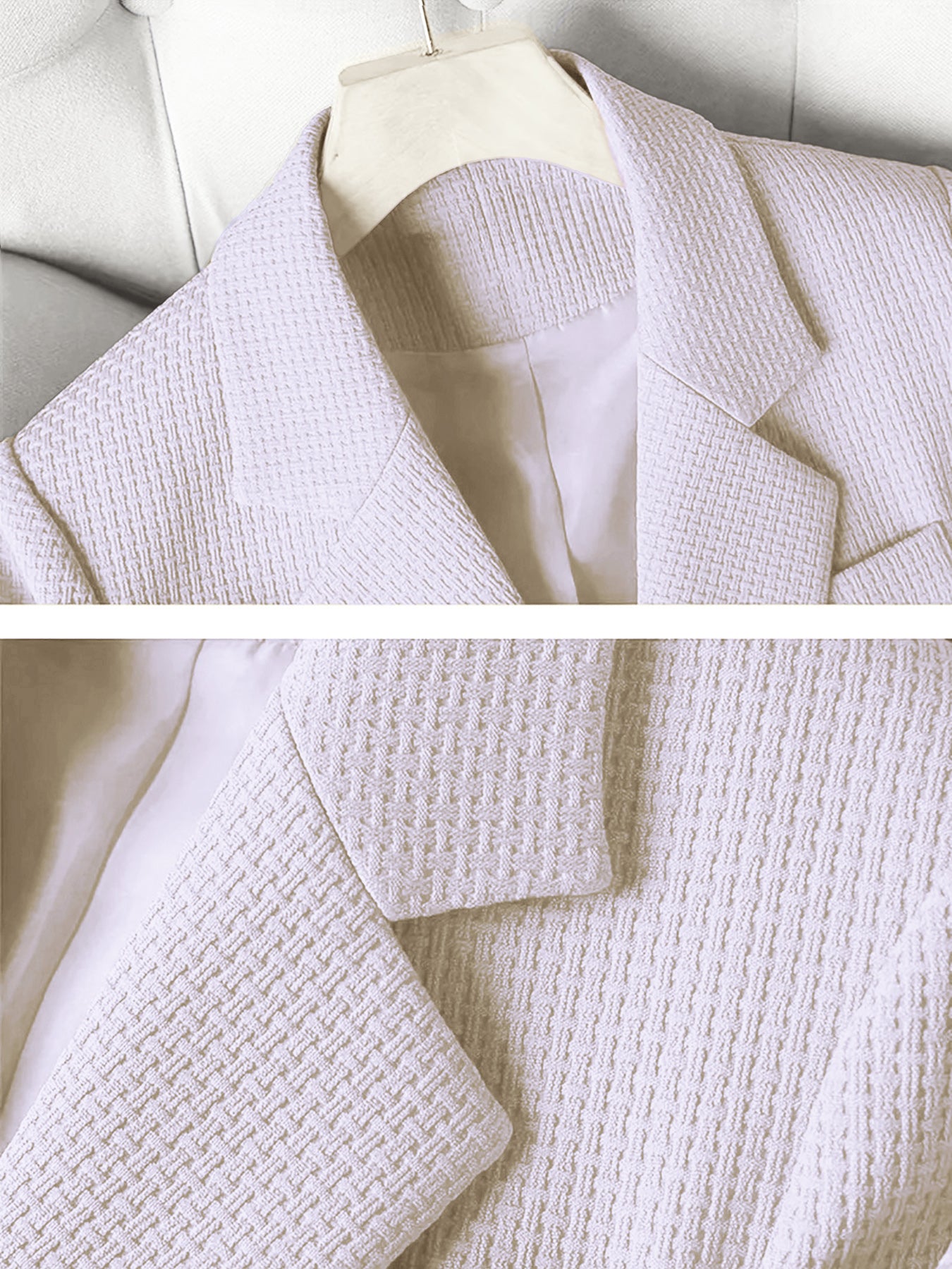 Women Turndown Collar Retro Elegant Career Button Blazer 10