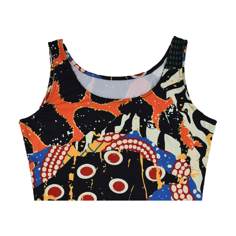 Sexy Fahionable Print Straps Bodycon Dress 6