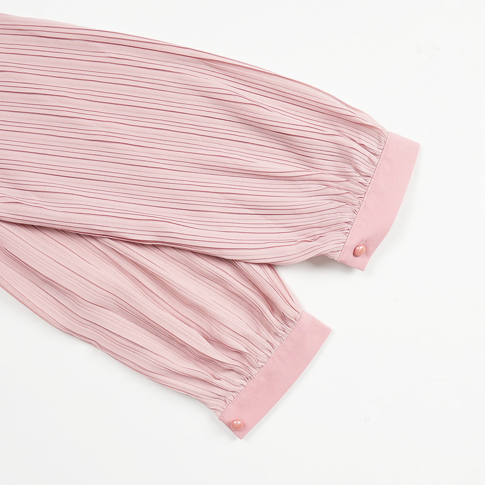 Africa Plus Size Women's Long Sleeve Elegant Pleated Formal Party Gown 18