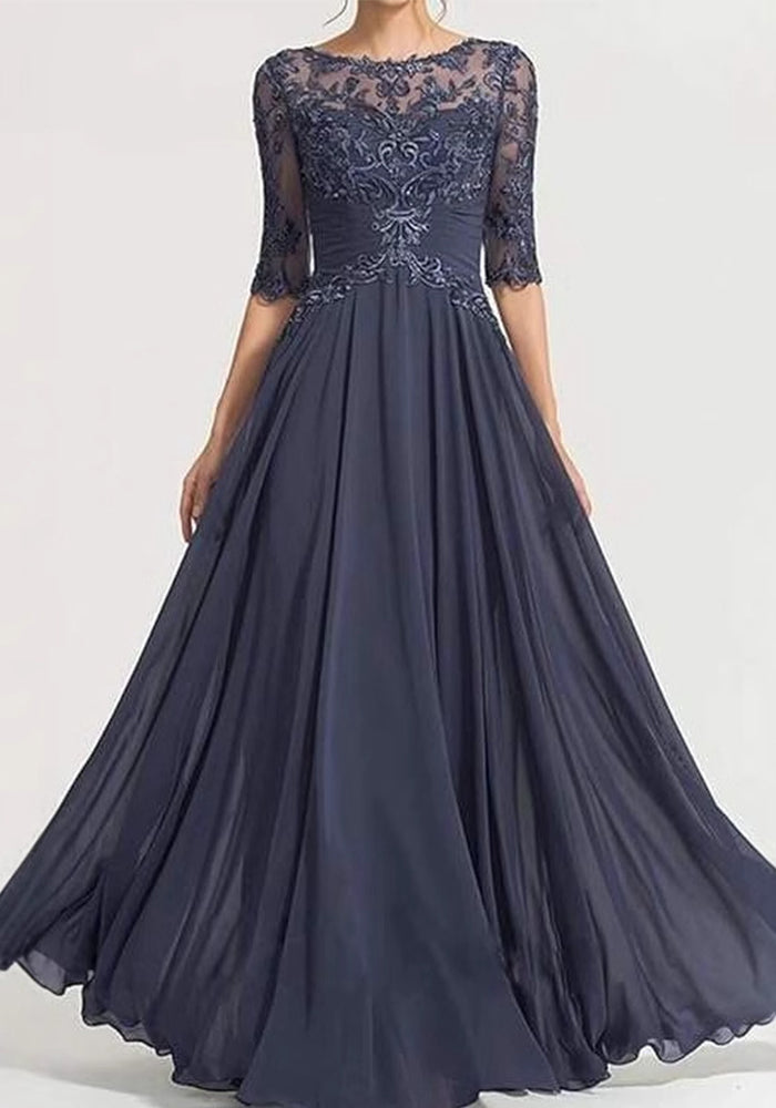 Women Lace Long Formal Evening Dress Prom Party Dress（Processing time need 3-6 days）